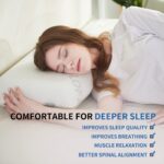 4'' Thin Memory Foam Pillow for Stomach Sleepers - Standard Size Flat Pillows for Sleeping, Hypoallergenic Slim Pillow with a Removable Pillowcase for Spinal Support,