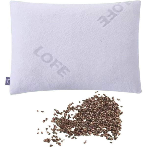 Organic Buckwheat Pillow for Sleeping -14''x20'', Adjustable Loft, Breathable for Cool Sleep, Cervical Support for Back and Side Sleepers(Tartary Buckwheat Hulls, A Removable Pillowcase)