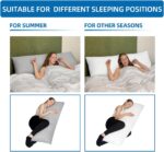 Body Pillows for Adults - Adjustable 3 Compartments Body Pillow with Superior Support, Fluffy Shredded Memory Foam Full Body Pillow,