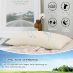 Organic Buckwheat Pillow for Sleeping - 14''x20'', Adjustable Loft, Breathable for Cool Sleep, Cervical Support for Back and Side Sleepers(Tartary Buckwheat Hulls)