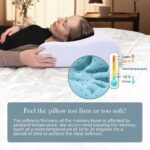 Contour Pillow - Adjustable Memory Foam Pillows 8 Heights, Medium Firm Supportive Cervical Pillow, CertiPUR-US Side Sleeper Pillow with Max Cooling Pillow Cover for Hot Sleepers