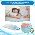 Flat Pillow - Adjustable Flat Pillows for Sleeping, 3 Heights of Flat Pillow Provide More Support for Neck Pain Relief, CertiPUR-US Soft Memory Foam Thin Pillow for Stomach/Side/Back Sleeper