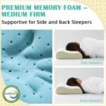 3 Layer 8 Height Contour Pillow - Kids/Travel Adjustable Memory Foam Pillow for Side Sleepers, Cervical Pillow for Neck Pain Relief for Back/Stomach Sleeping,