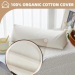 LOFE Buckwheat Pillow - Adjustable Cylinder Pillow 17x6 Relieve Pain, Neck Roll Pillow for Side and Back Sleepers, Triangle Pillow with Organic Pillowcase Provide Firm Support(Tartary Buckwheat Hulls) - Image 5