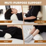 LOFE Buckwheat Pillow - Adjustable Cylinder Pillow 17x6 Relieve Pain, Neck Roll Pillow for Side and Back Sleepers, Triangle Pillow with Organic Pillowcase Provide Firm Support(Tartary Buckwheat Hulls) - Image 6