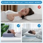 LOFE Adjustable Memory Foam Pillow's One Layer - 1 Height 2'' Insert for Cervical Pillow for Neck Pain Relief, CertiPUR-US Memory Foam Piece, Ultra Thin Pillow for Stomach Sleeper, Blue, Ultra Soft - Image 2