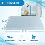 LOFE Adjustable Memory Foam Pillow's One Layer - 1 Height 2'' Insert for Cervical Pillow for Neck Pain Relief, CertiPUR-US Memory Foam Piece, Ultra Thin Pillow for Stomach Sleeper, Blue, Ultra Soft - Image 3